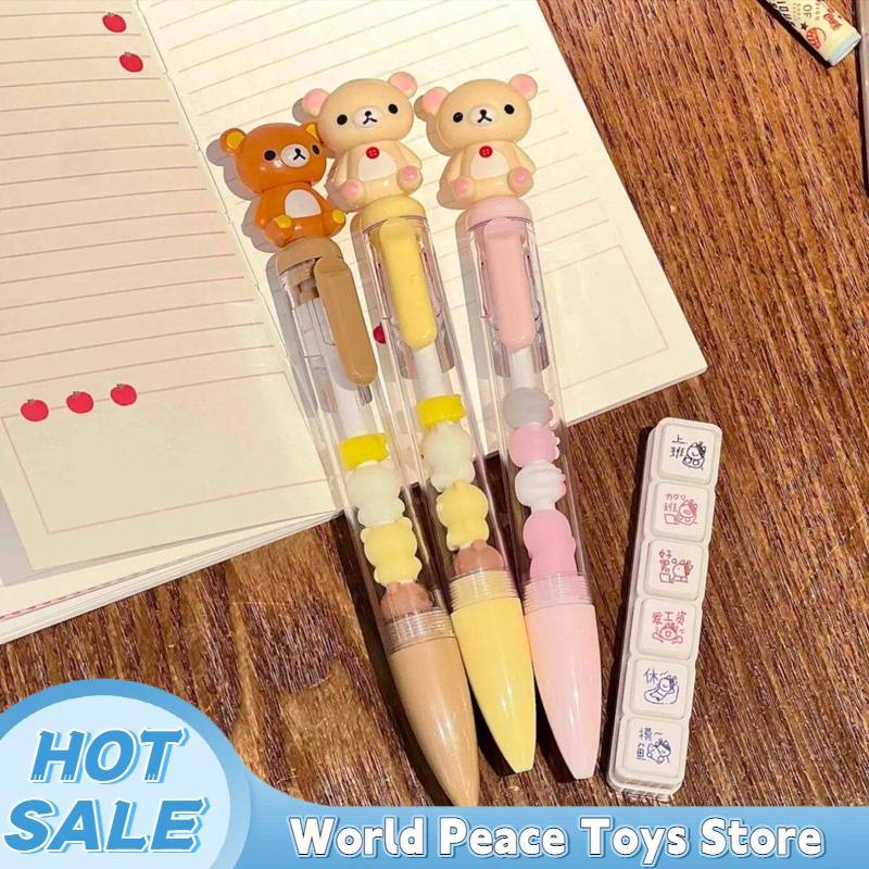 Stationery Supplier - Pena Gel Rilakkuma Bear Sister, Desain