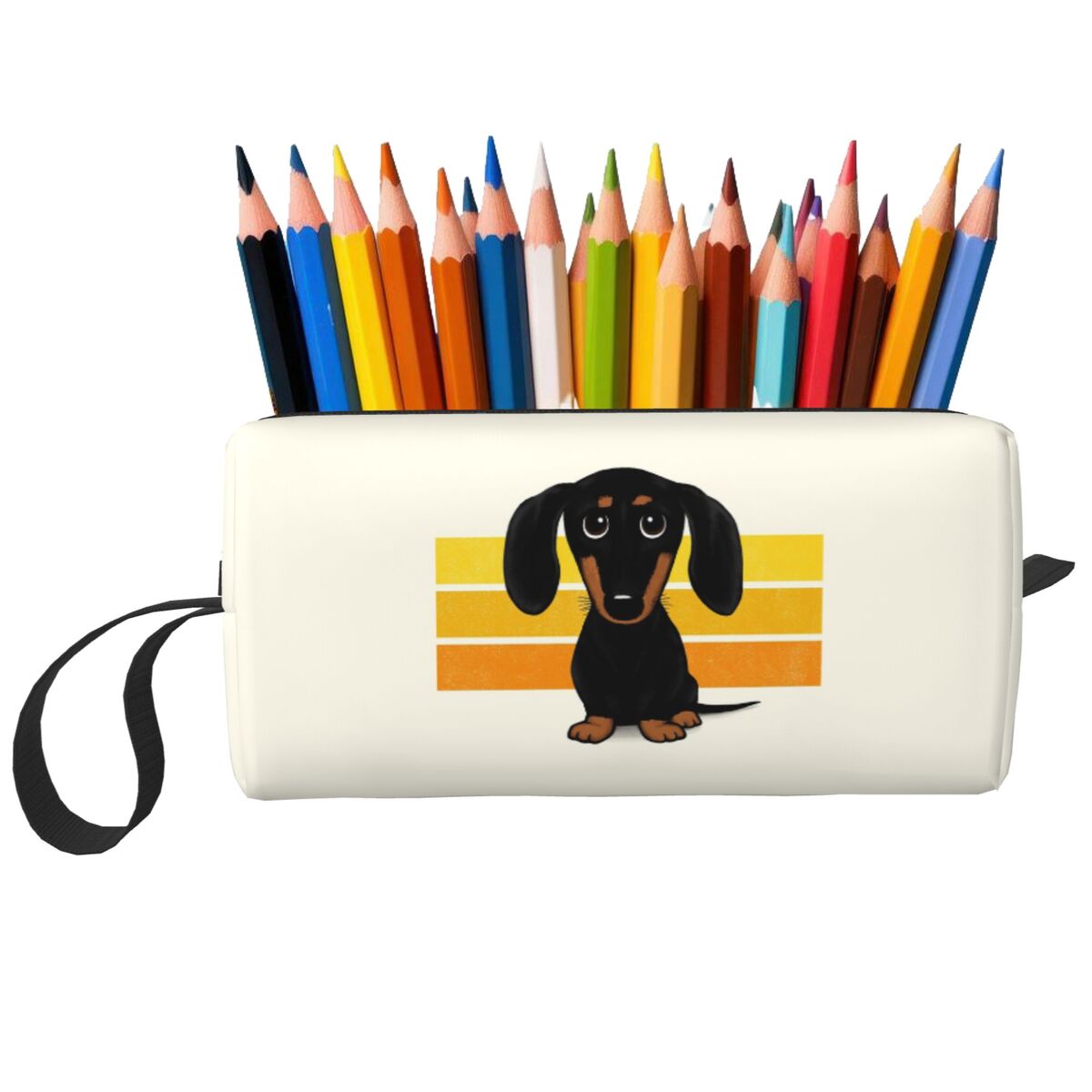 Tan Stationery & Office Supply - Kotak Pensil Anjing Dachshund Berlapis Halus