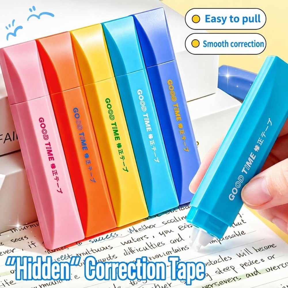 Correction Tape Roller - Pita Koreksi Model Pena, Warna Kertas