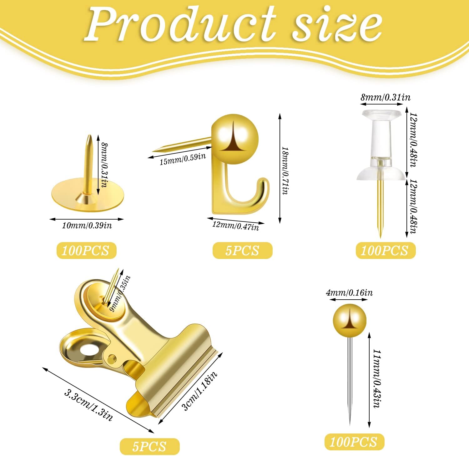 Set pin dorong 310 buah klip k - Binder Clip Assorted ulasan dan harga