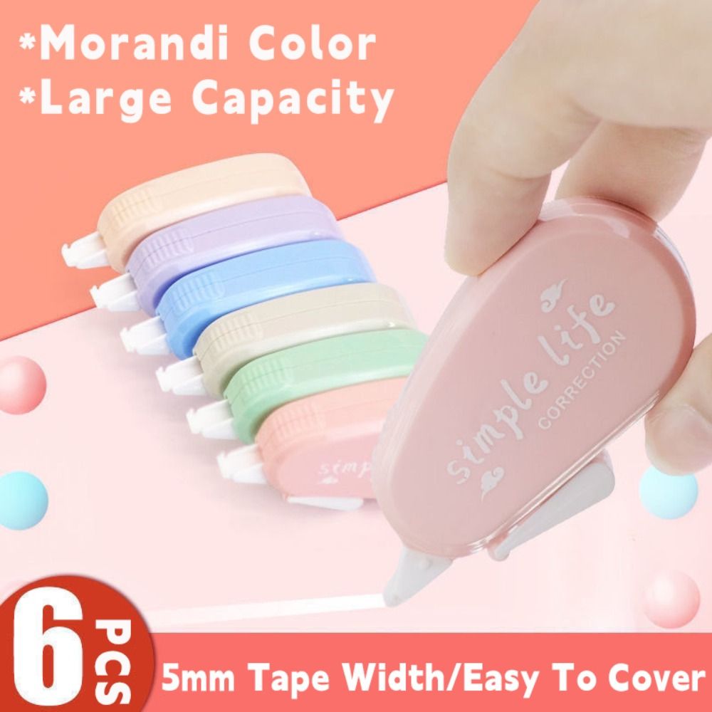 6PCS/Set Pita Koreksi Senyap W - Correction Tape Roller ulasan dan harga